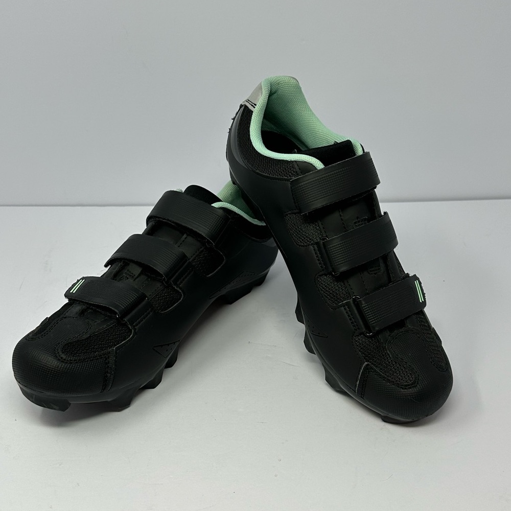TOMMASO WOMENS Sz 10.5 CYCLING SHOES Tera 100 Black Teal W5